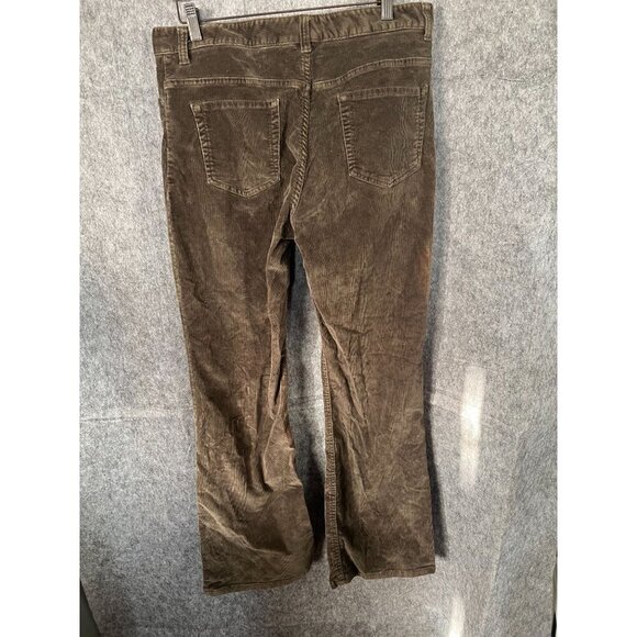 Eddie Bauer Women's khaki green Corduroy Pants Size 12 classic cut - Picture 2 of 7